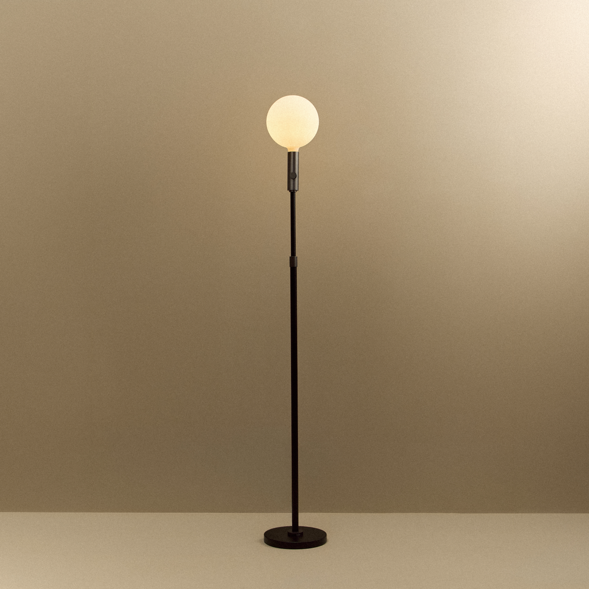 Poise Adjustable Floor Lamp in Graphite + Sphere V