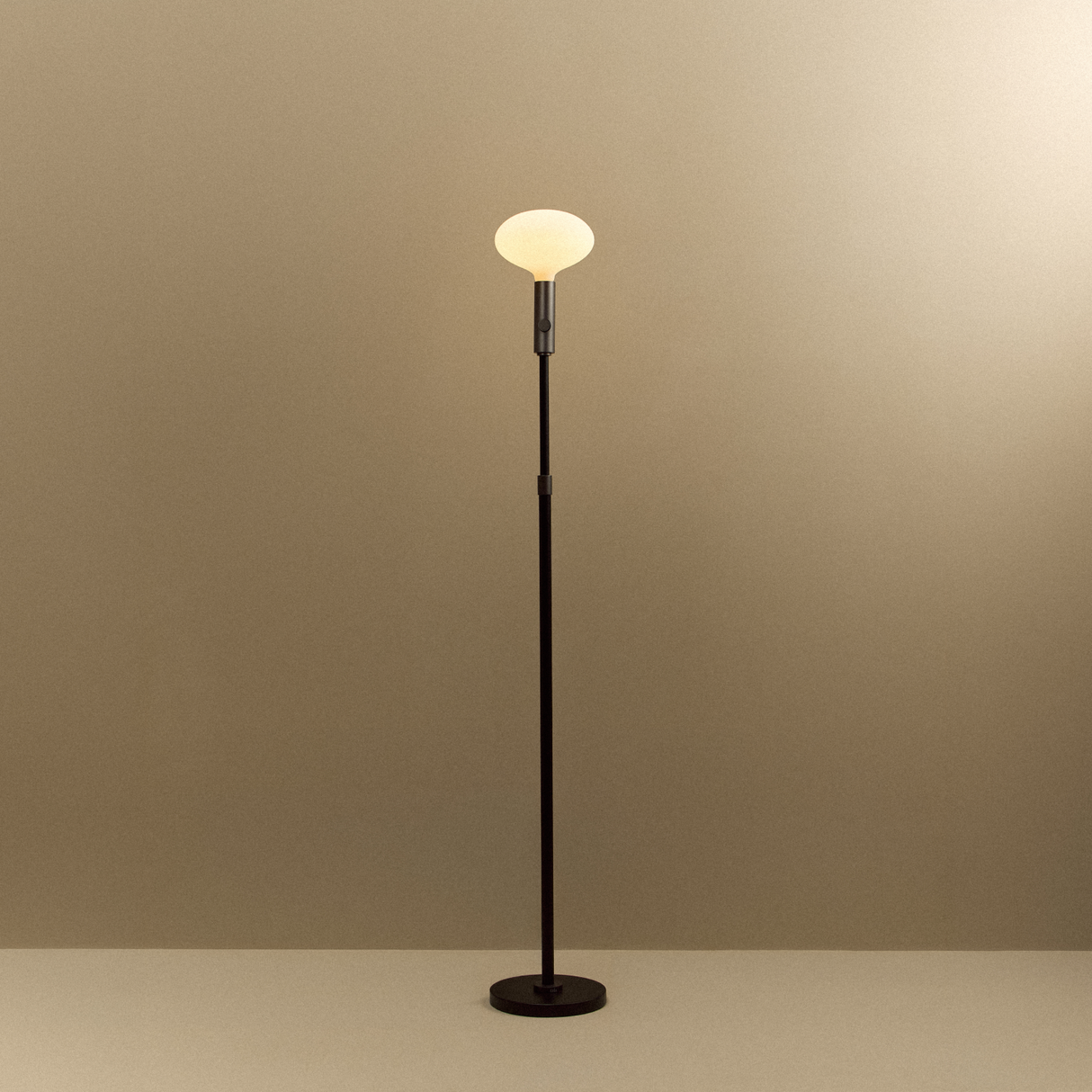 Poise Adjustable Floor Lamp in Graphite + Oval II