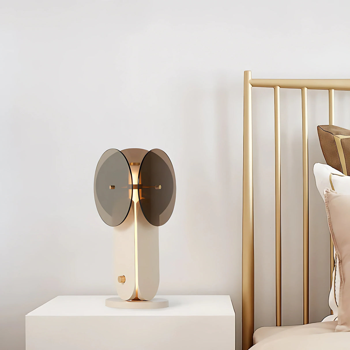 Trilume Smoke Grey Glass Lamp