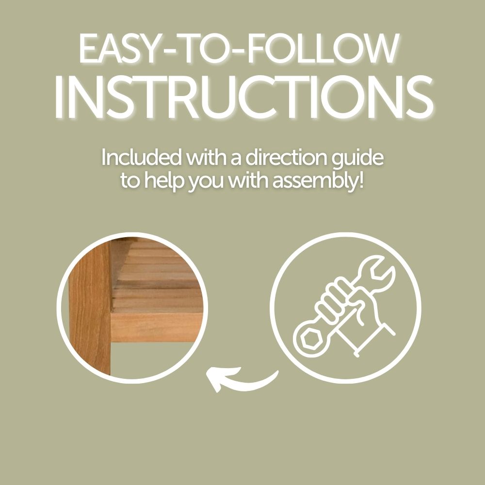 Charleston Natural Teak Spa/Bathroom - Under Sink - Storage Bench - 14"