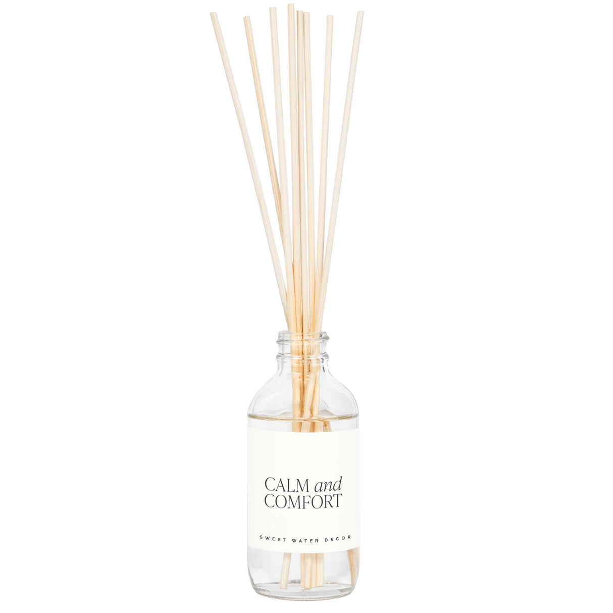 Calm and Comfort Clear Reed Diffuser (Self Care Lavender and Eucalyptus)