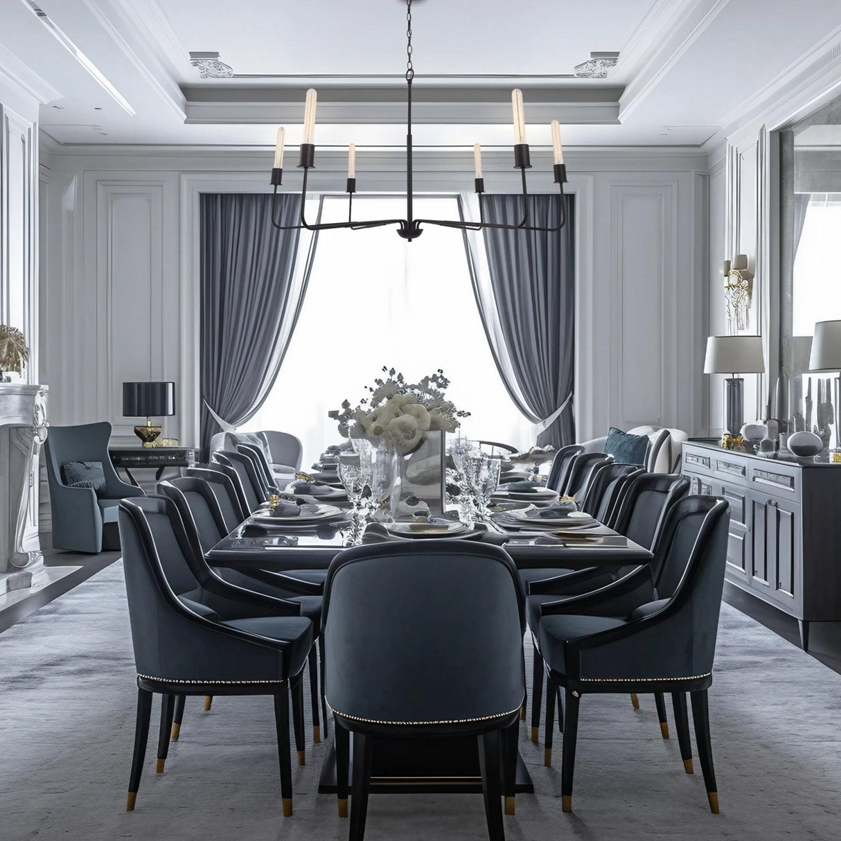 Radiant 6-Light Industrial Traditional Dimmable Chandelier