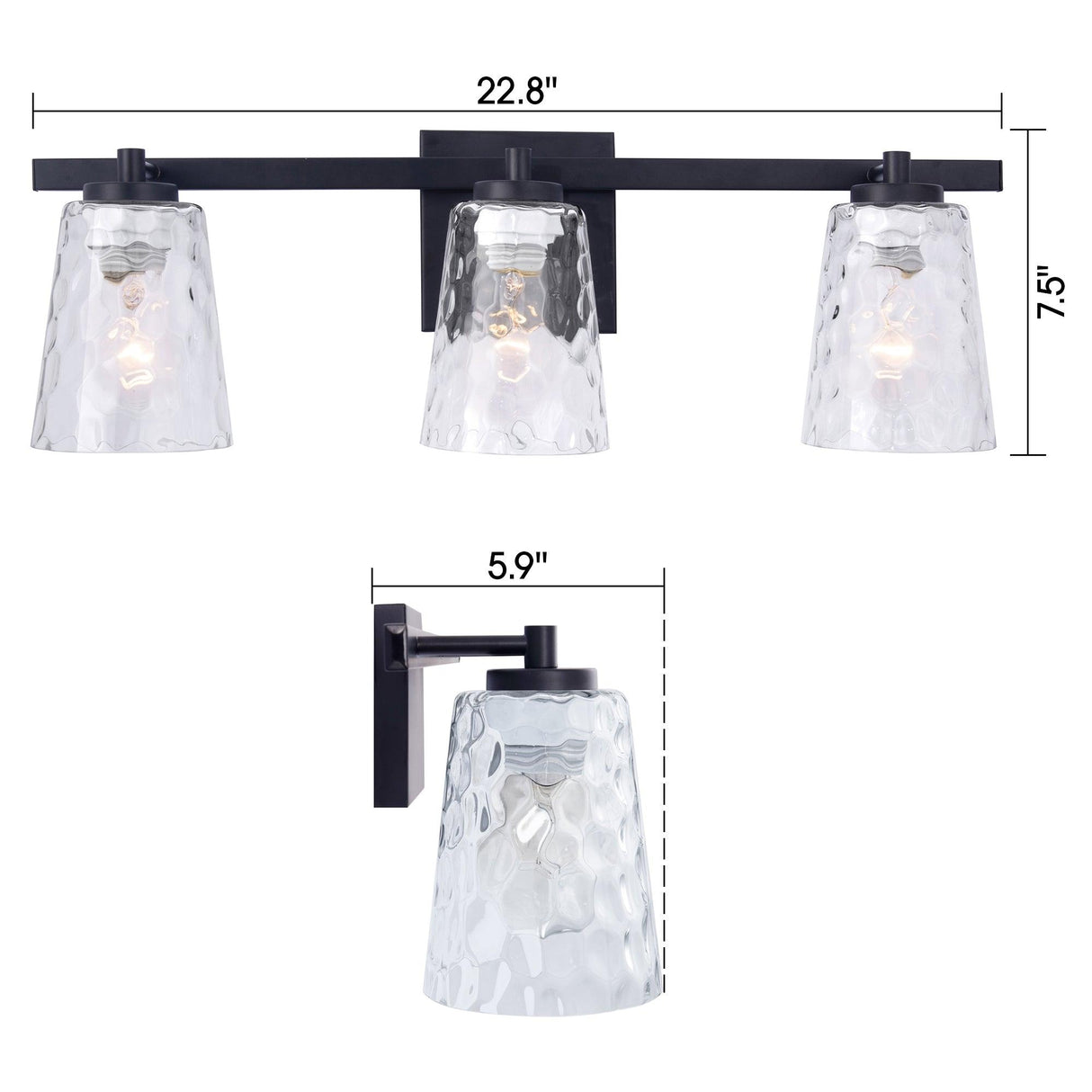Radiance Modern 3-Light Dimmable Vanity Light