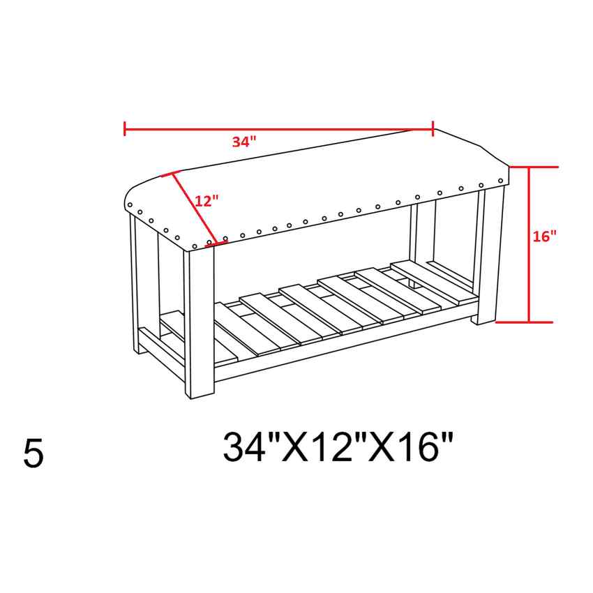 Lengau Medium Gray Bench