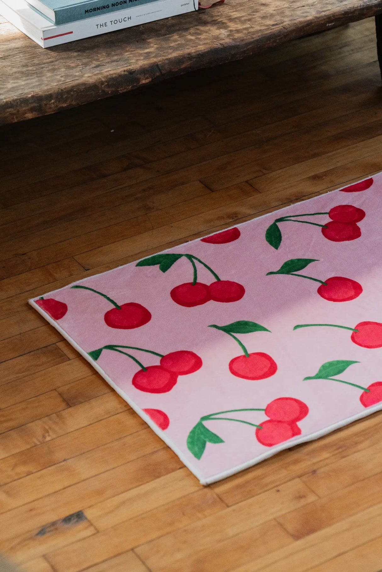 Cute Pink Cherry Rug by Elizabeth Bay