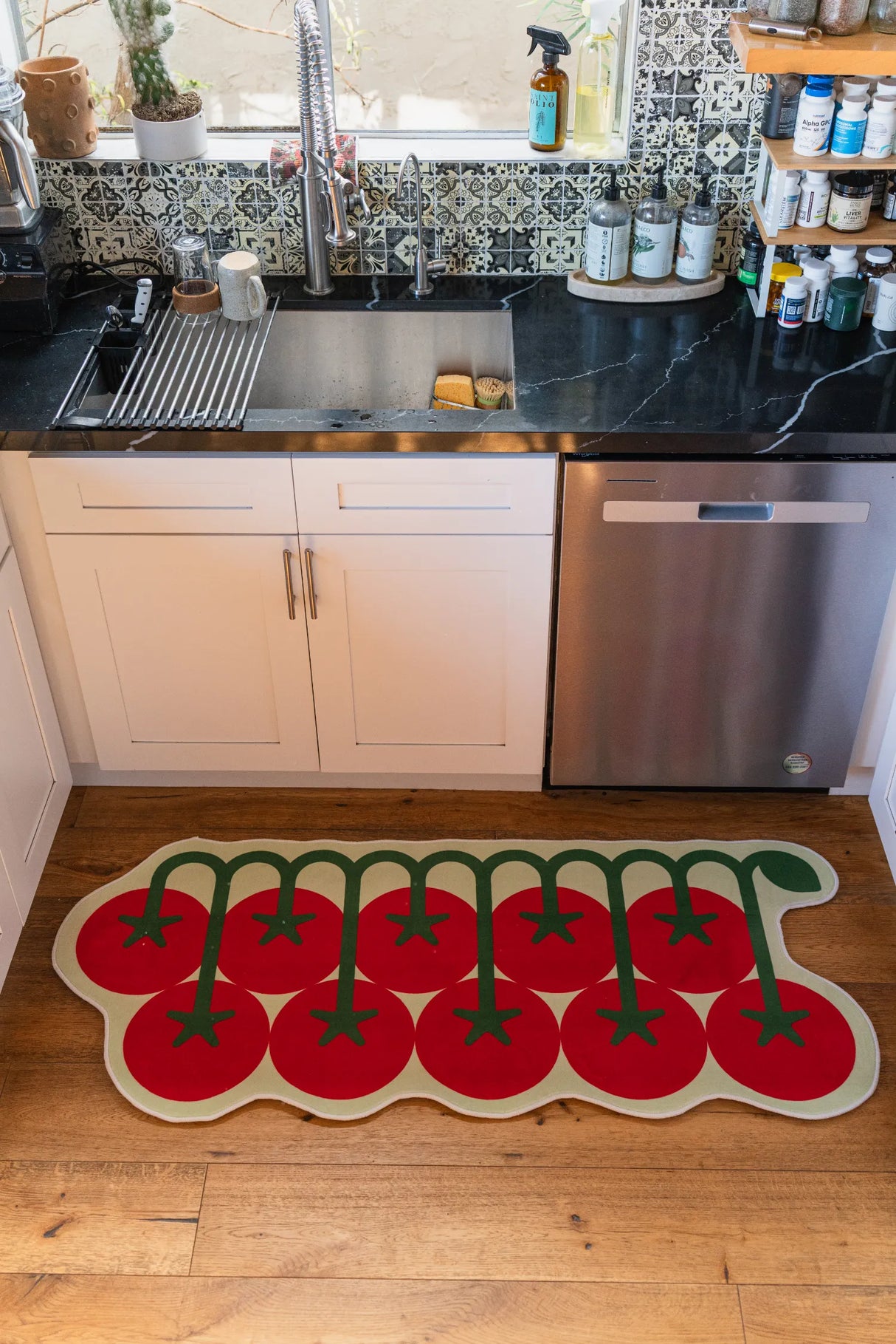 Irregular Tomato Runner Rug by Johann Banta