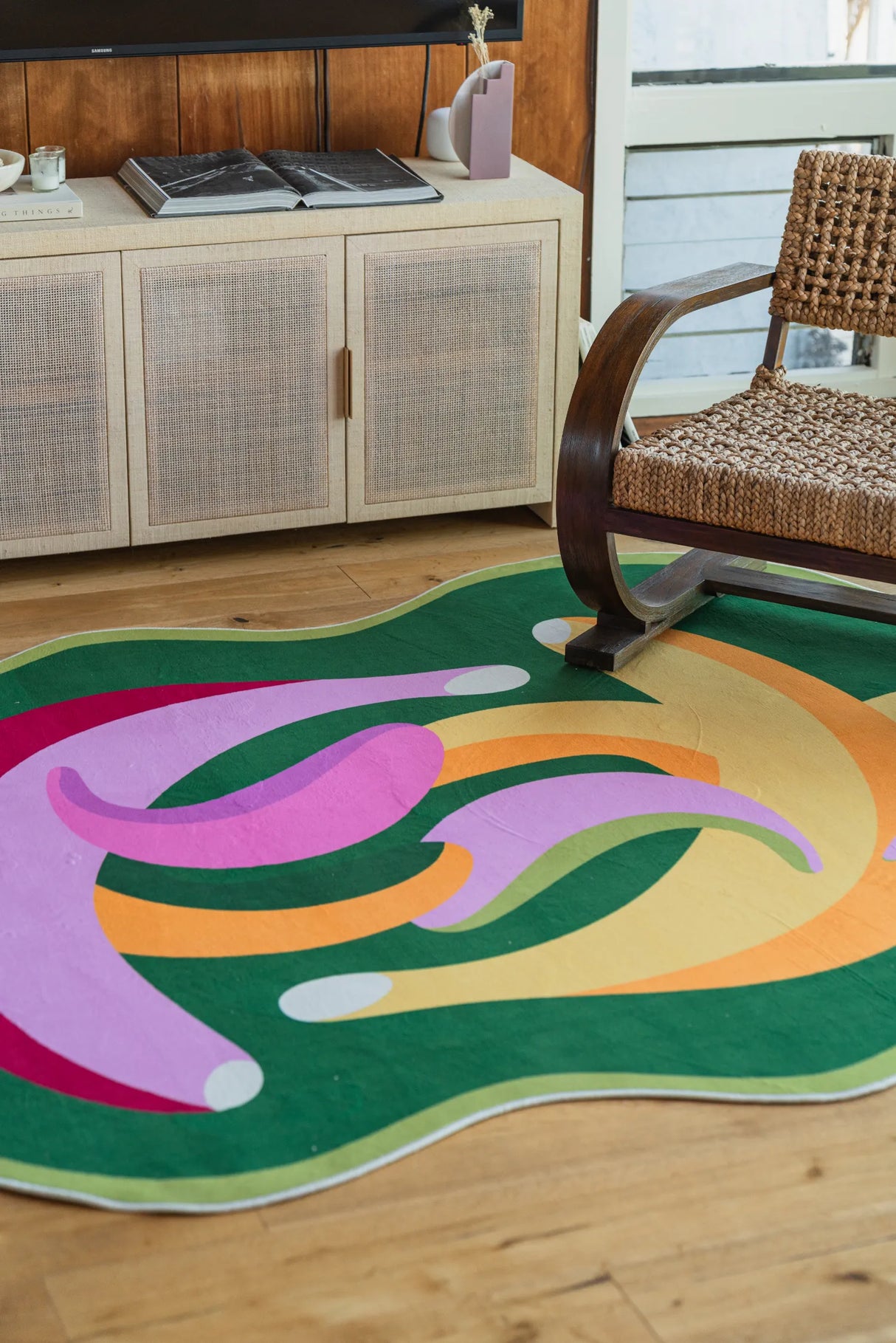Funky Dancing Bananas Rug by Maggie Stephenson