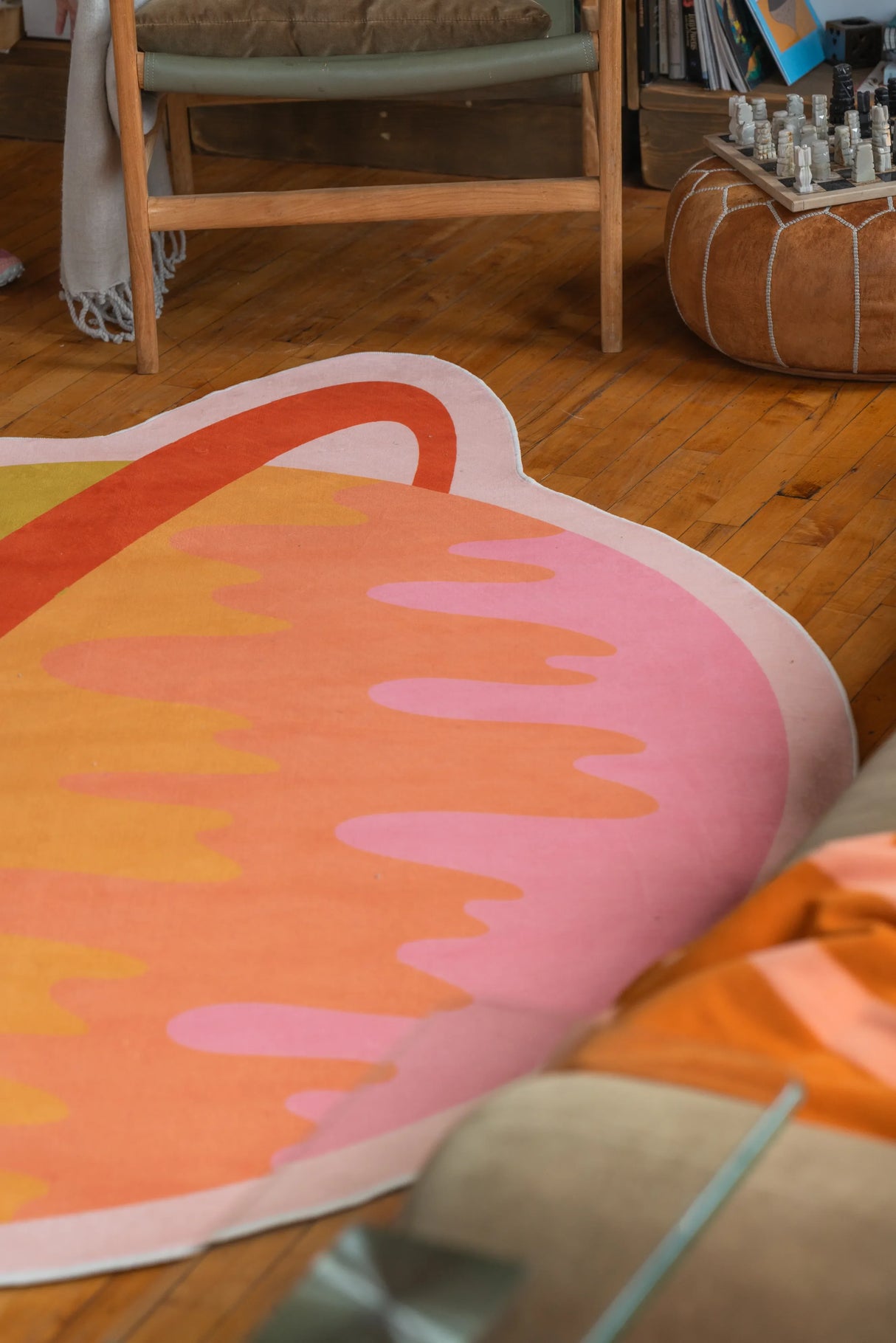 Melting Planet Colorful Rug by Darra Sargent