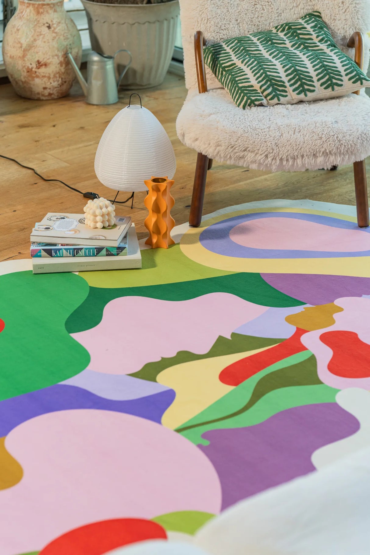 Irregular Bloomland Unity Pastel Rug by Maggie Stephenson