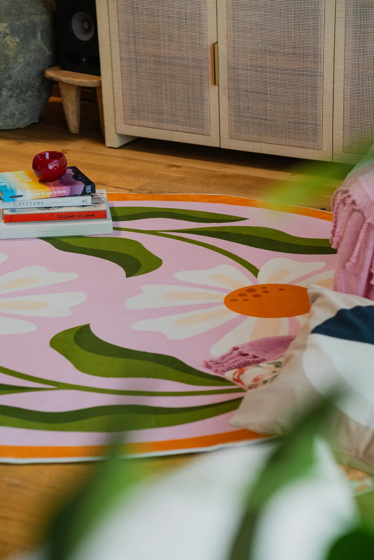 Dual Daisy Round Rug by Jessica Miller