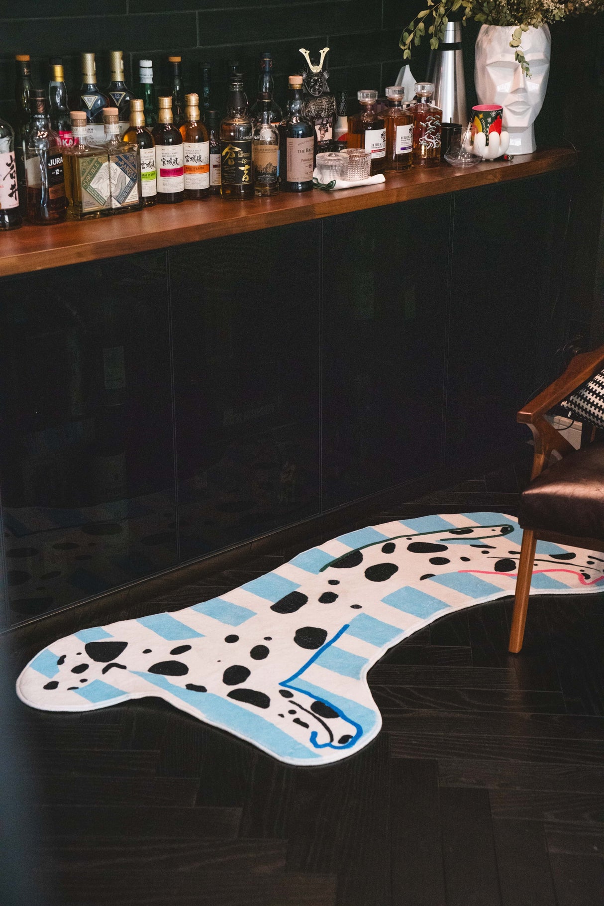 Irregular Shaped Dog Runner Rug by Lu Yang