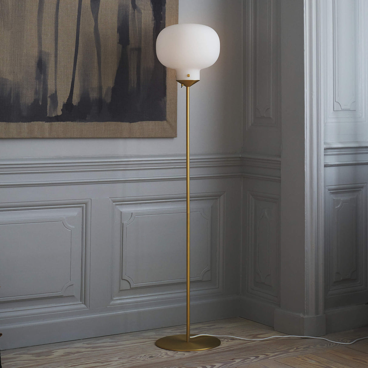 Raito Glass Globe Floor Lamp
