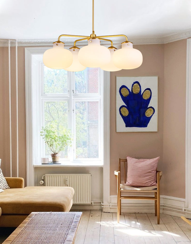 Raito Glass Globe Pendant Chandelier