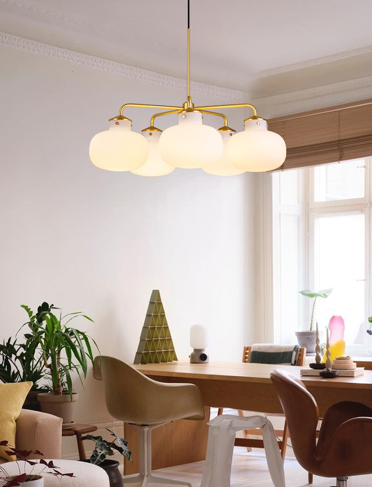 Raito Glass Globe Pendant Chandelier