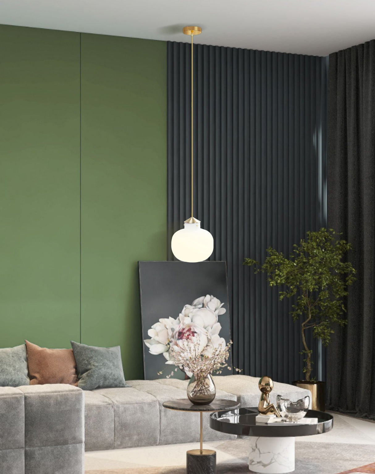 Raito Glass Globe Pendant Light