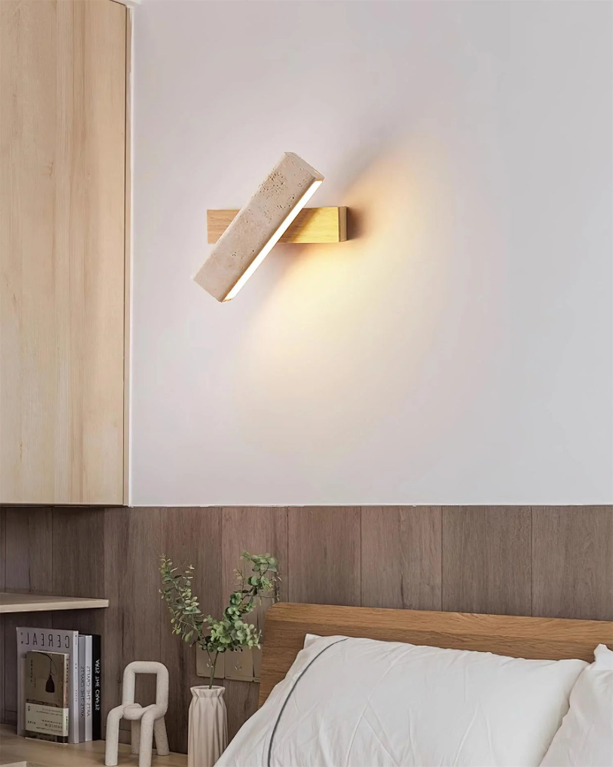 Rectangle Tonya Travertine Wall Lamp