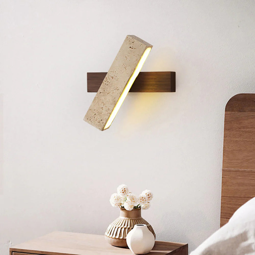 Rectangle Tonya Travertine Wall Lamp