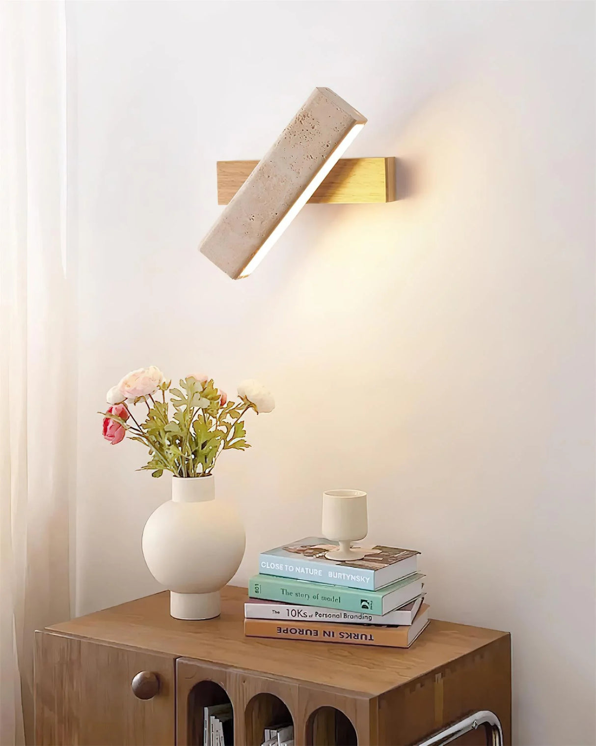 Rectangle Tonya Travertine Wall Lamp