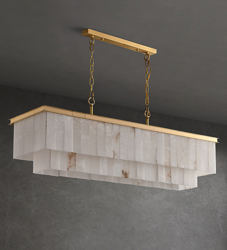 Rectangular Alabaster Chandelier