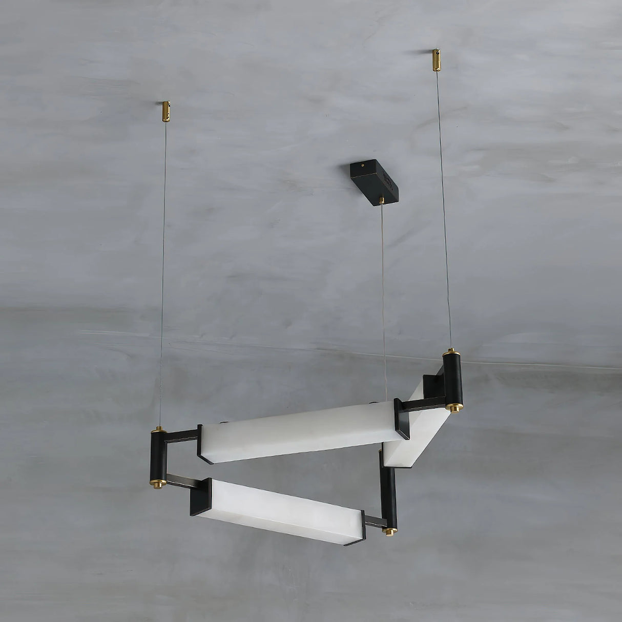 Resident Alabaster Modern Black Chandelier
