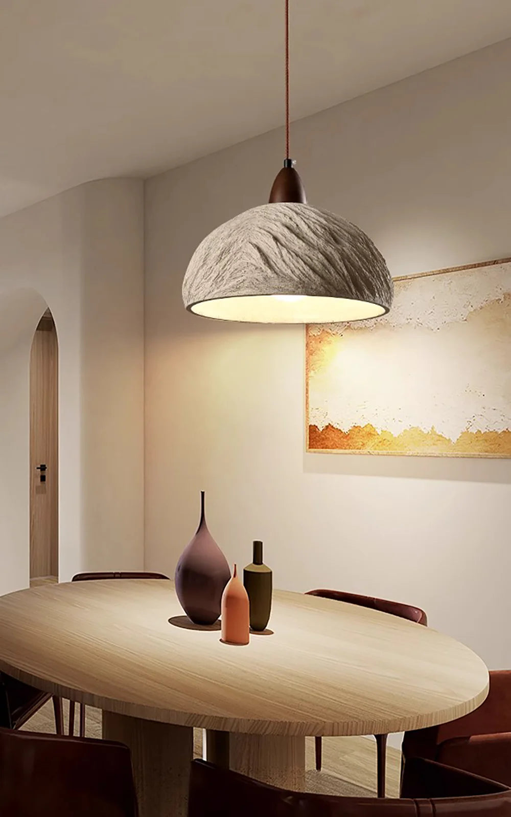 Retro Cement Round Pendant Lamp