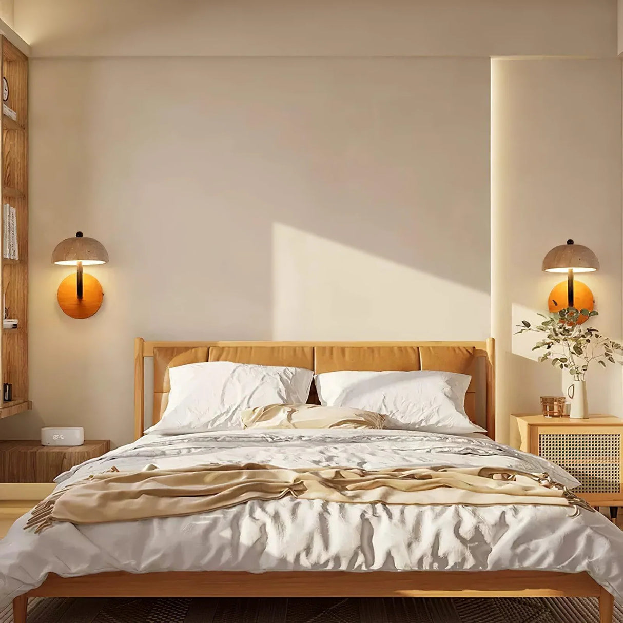 Reverse Travertine Wall Light