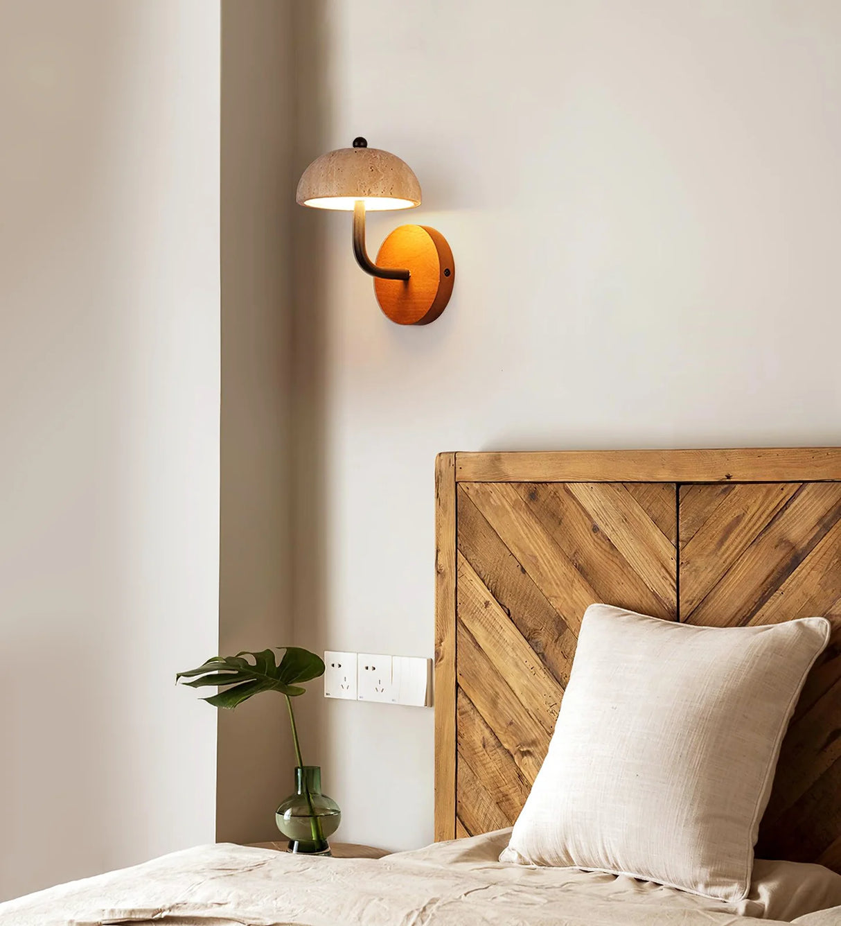 Reverse Travertine Wall Light