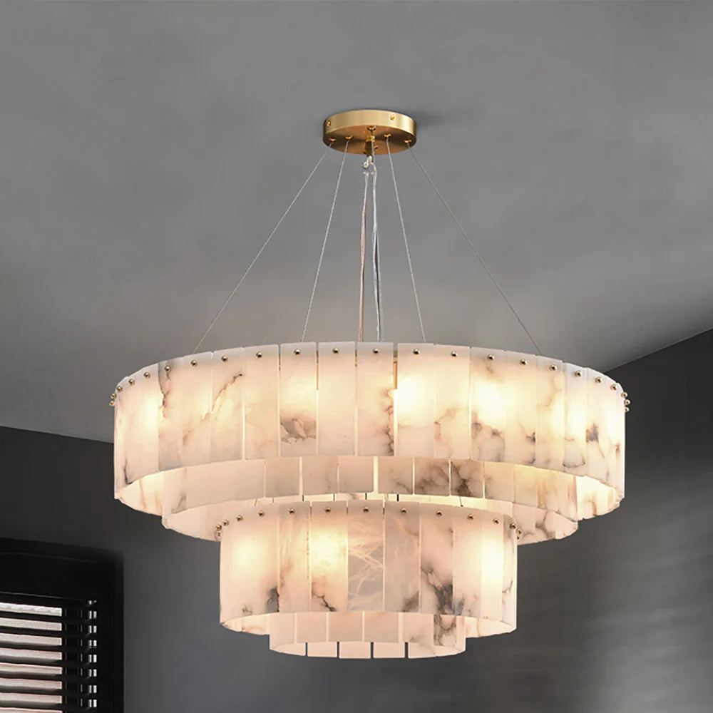 Rock Alabaster Chandelier