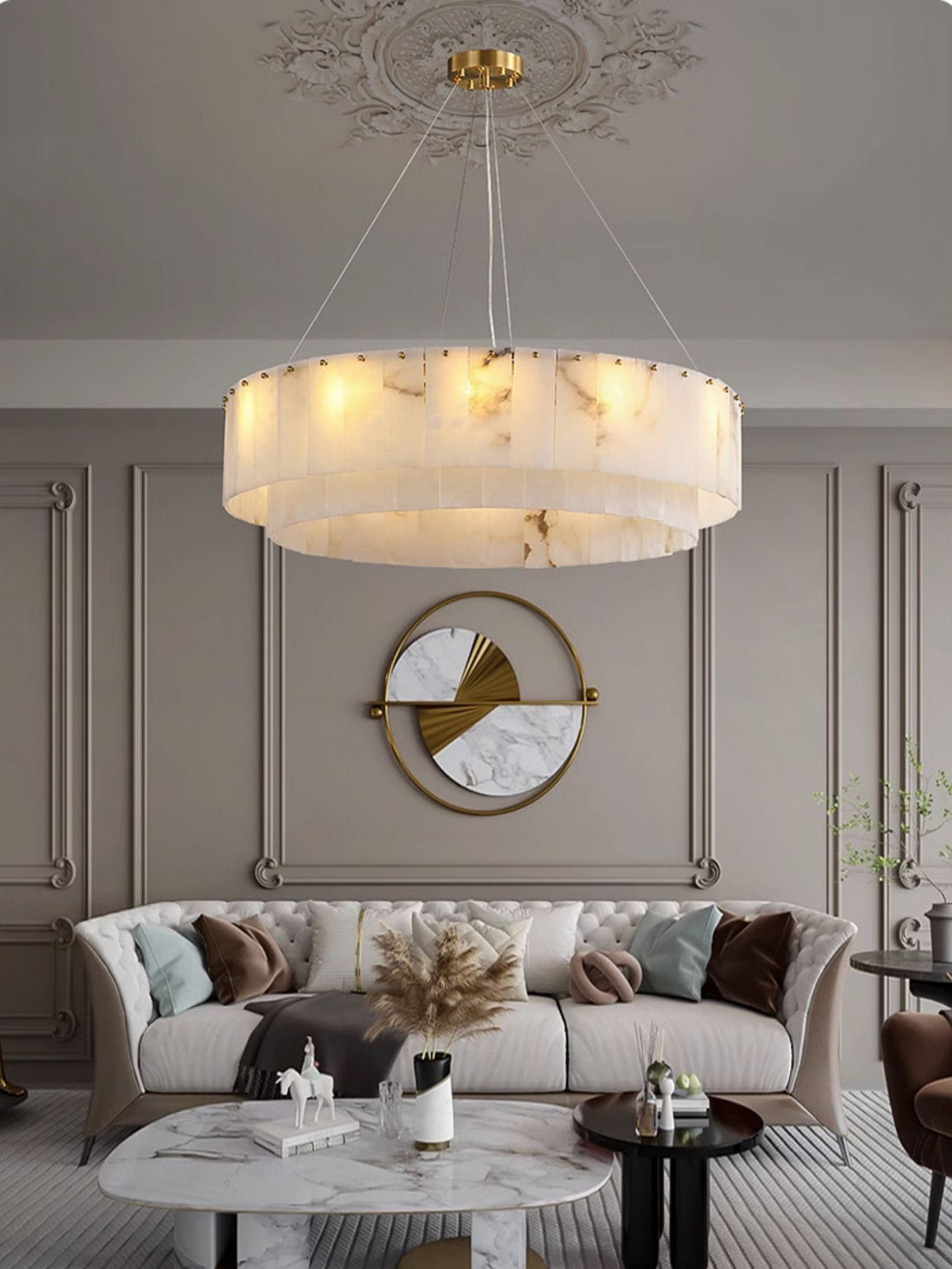 Rock Alabaster Chandelier