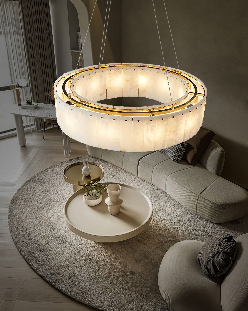 Rock Alabaster Chandelier