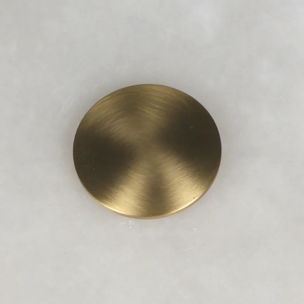 Round Alabaster Brass Ceiling Light