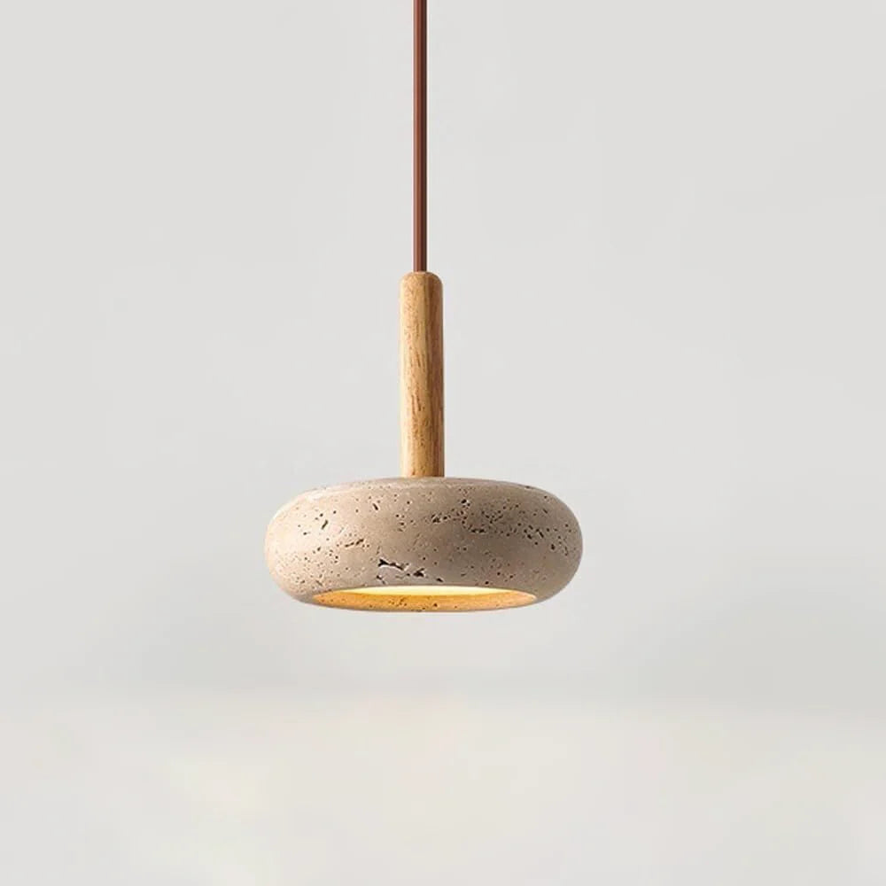 Round Travertine Pendant Light