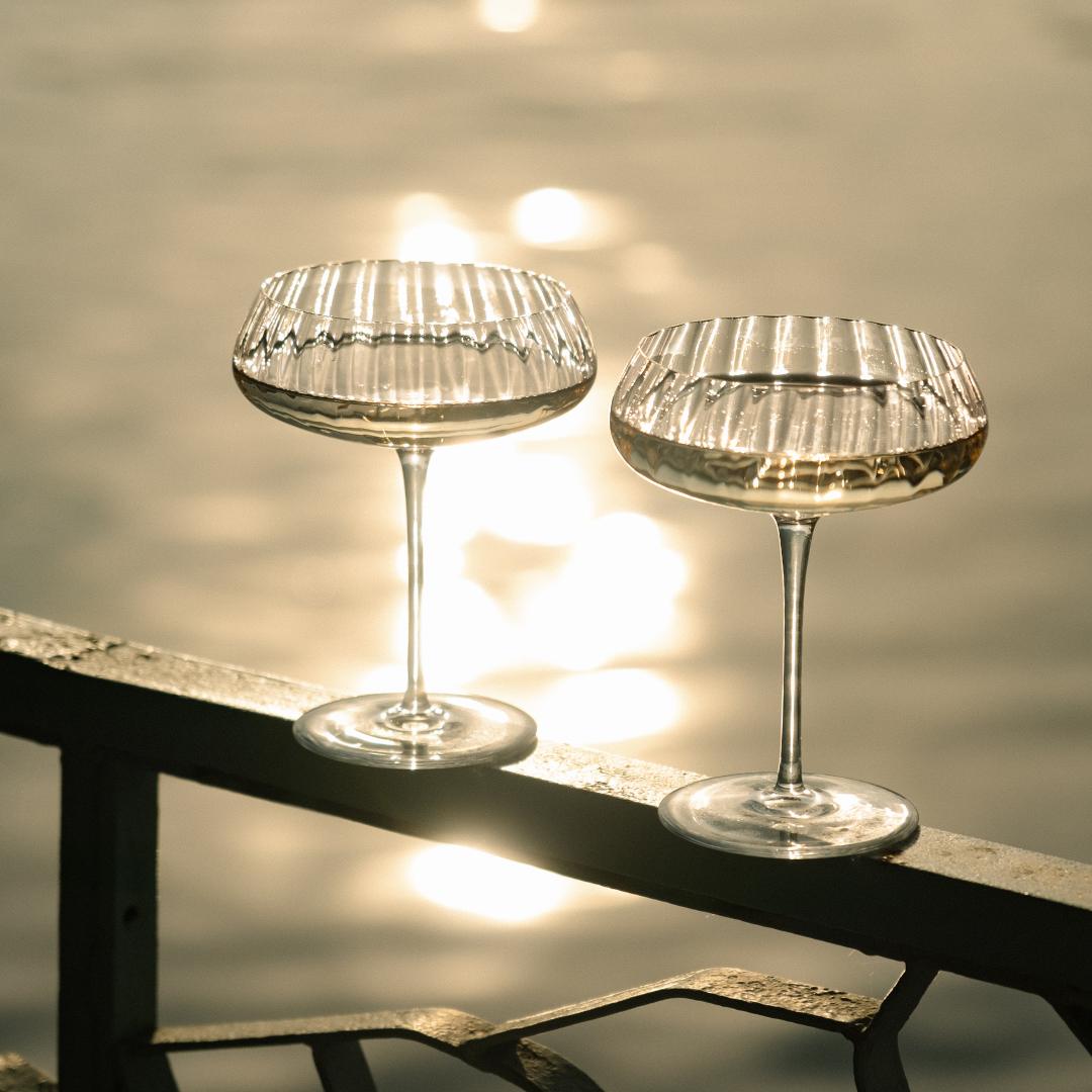 Round Up set of 2 Champagne Coupes