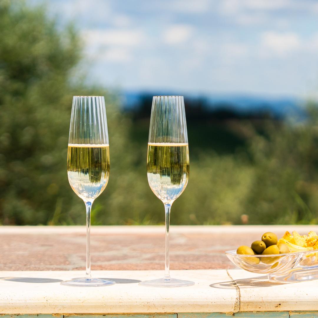 Round Up Set of 2 Sparkling wine glasses
