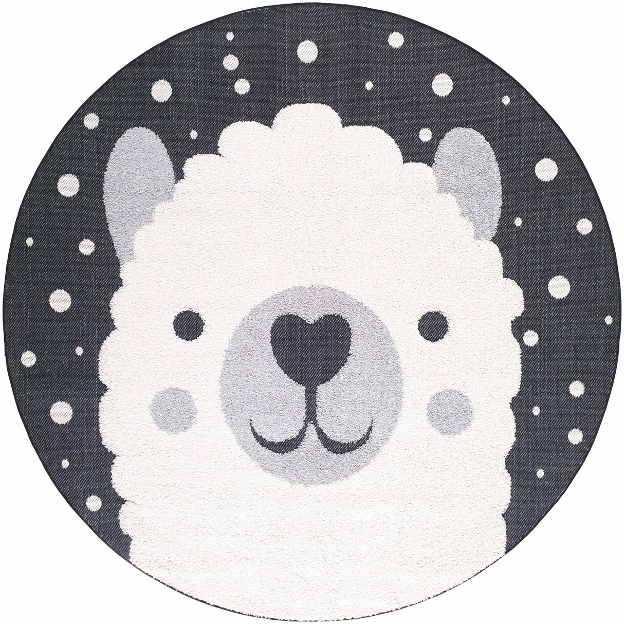 Kids Llama Animal Print Nursery Area Rug - Clearance