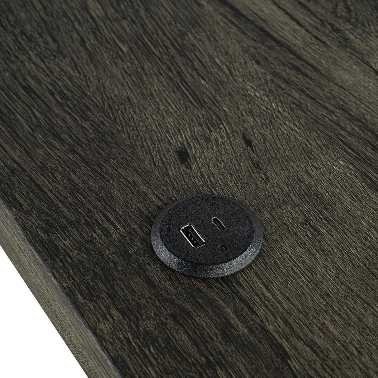 59" Rustic Dining&Bar Table Set with 3 Stools for Apartment, USB-A & USB-C Charging Ports