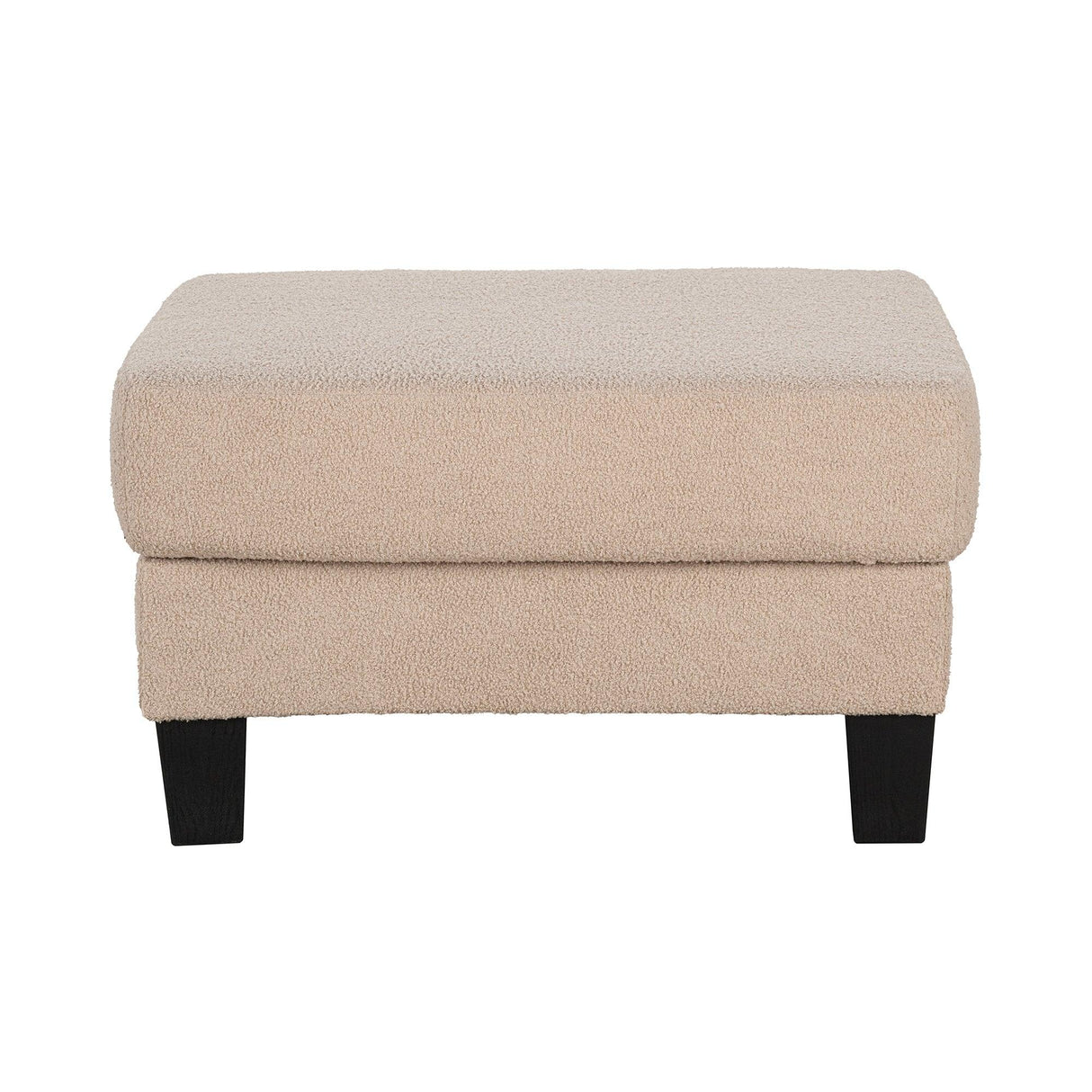 Beige 3-Piece Sofa Set with Storage Ottoman & USB Charging