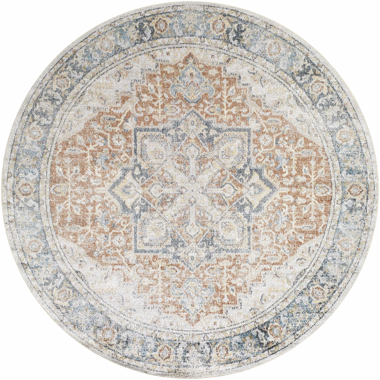 Neta Red & Blue Flat Pile Washable Rug