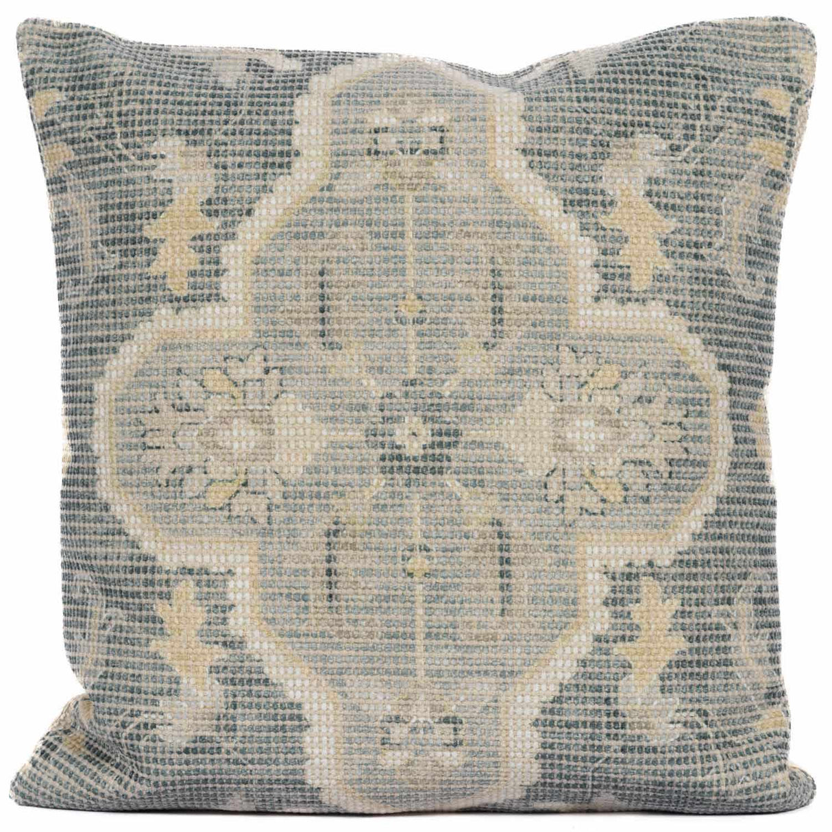 Bigaa Teal Medallion Throw Pillow