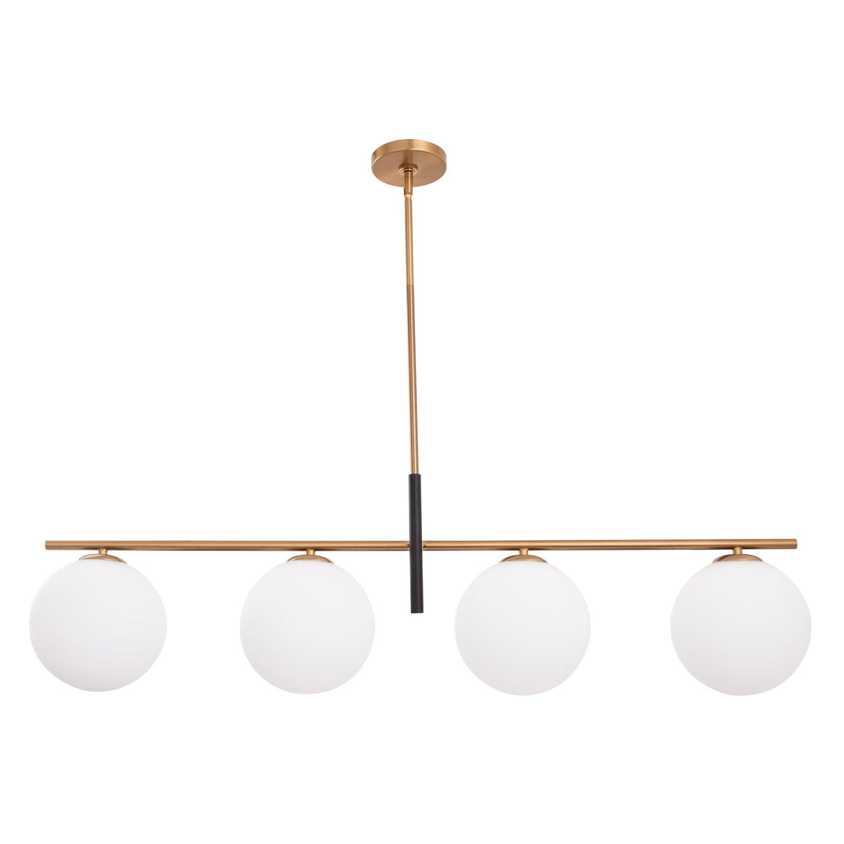 Spark Modern Gold Linear 4 Light Chandelier