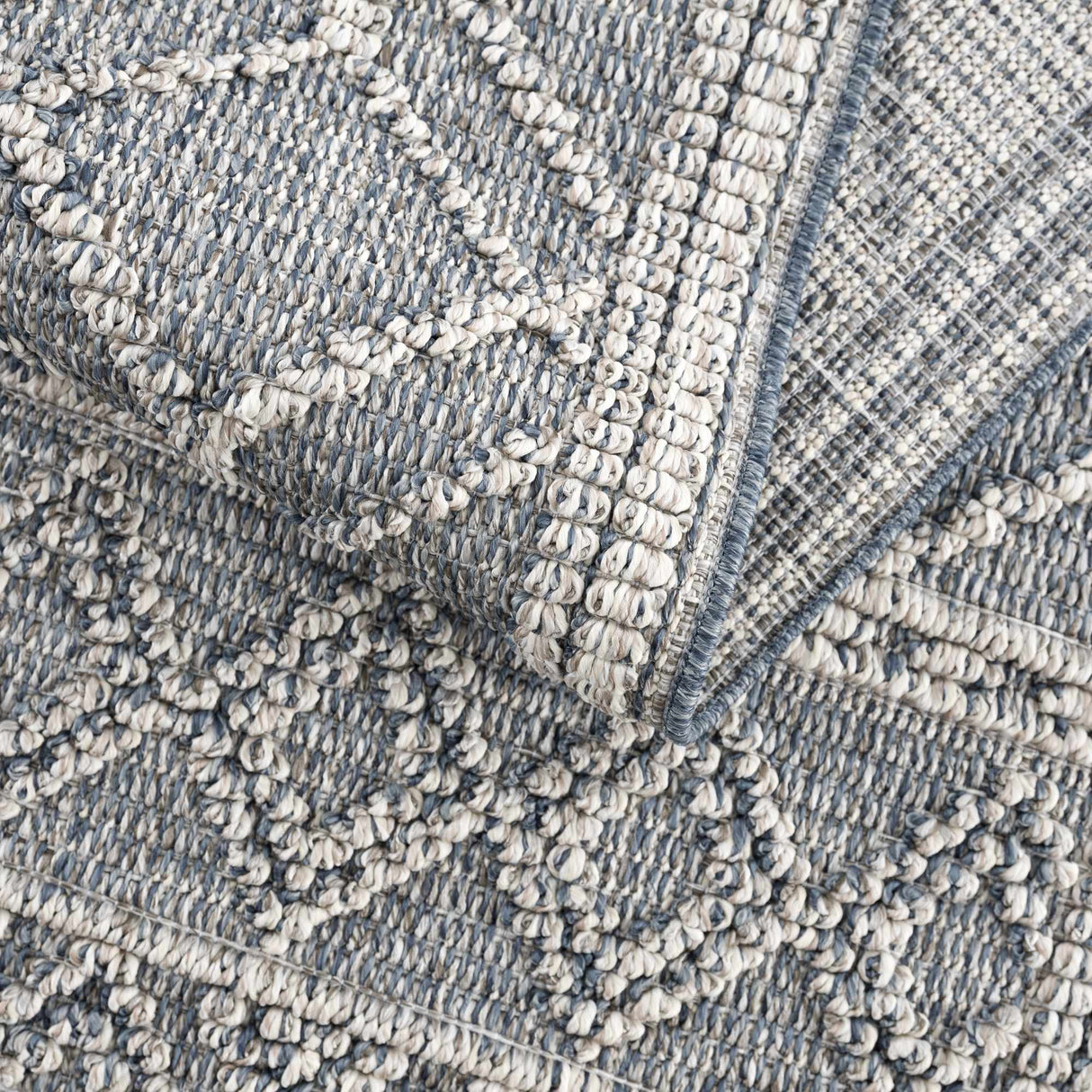 Diah Gray Blue & Bone Area Rug - Clearance