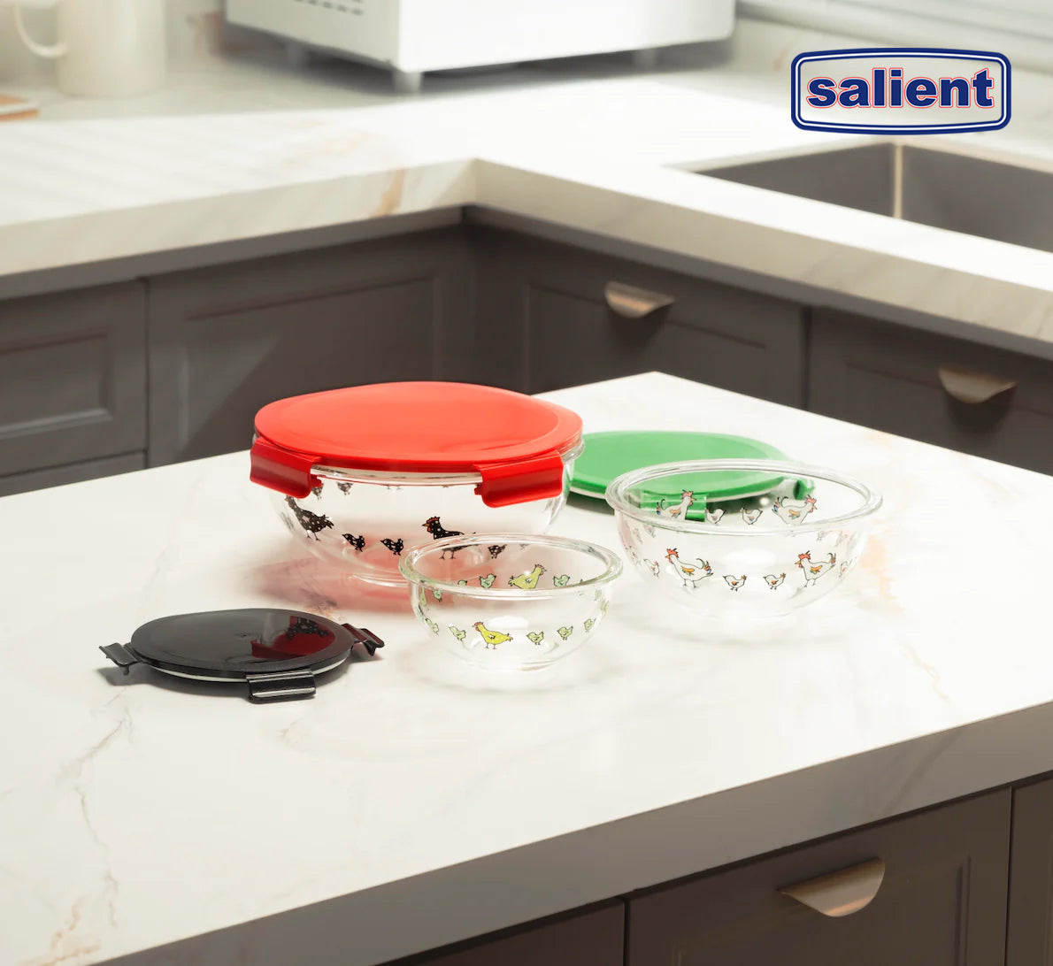 Salient Rooster Bowl Set