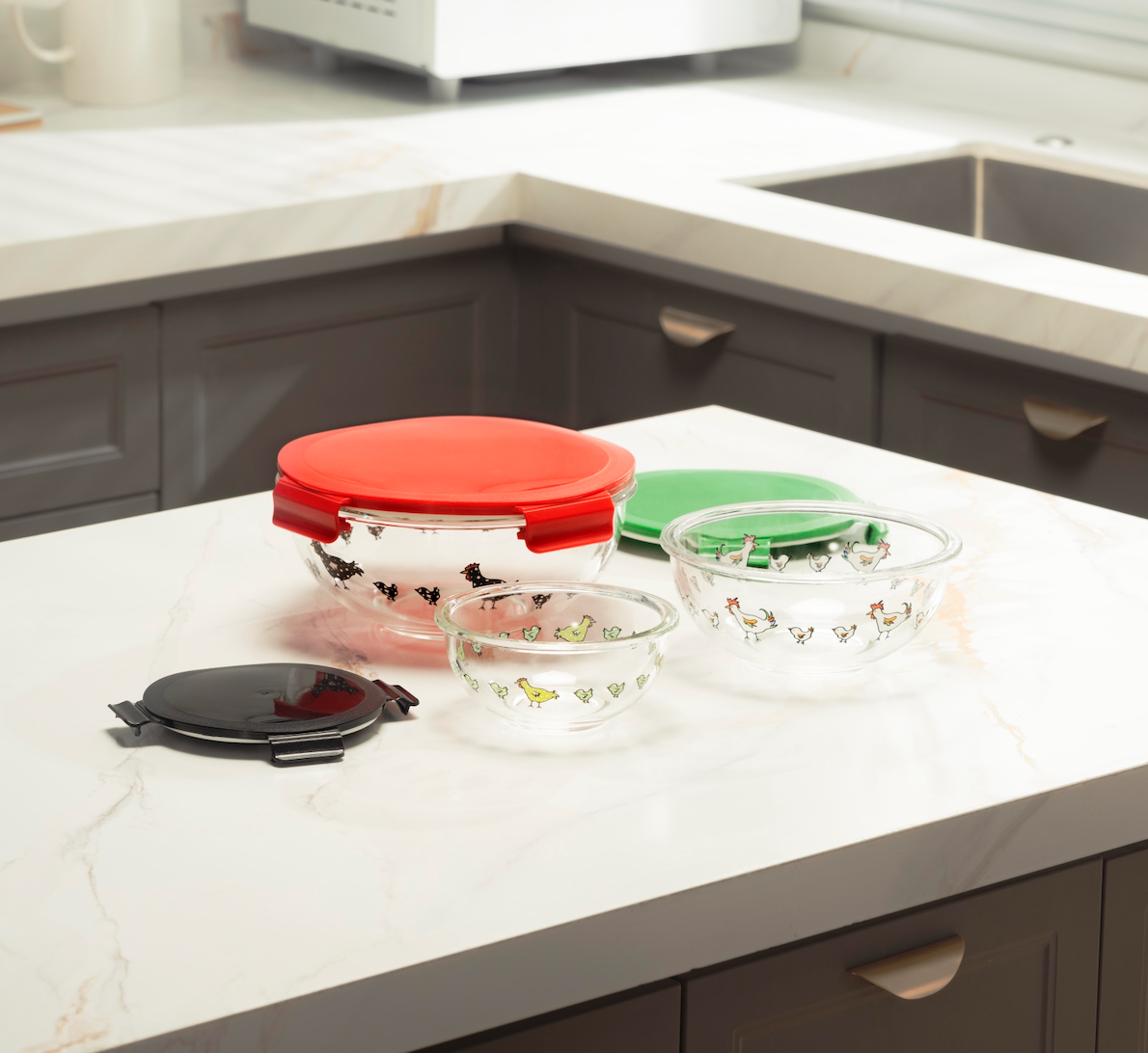 Salient Rooster Bowl Set