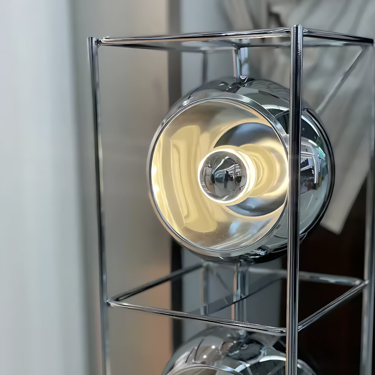 Chrome Spheres Bauhaus Lamp