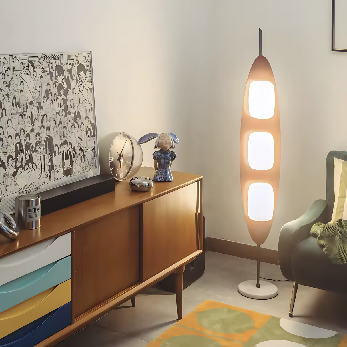 Totem Surfboard Floor Lamp