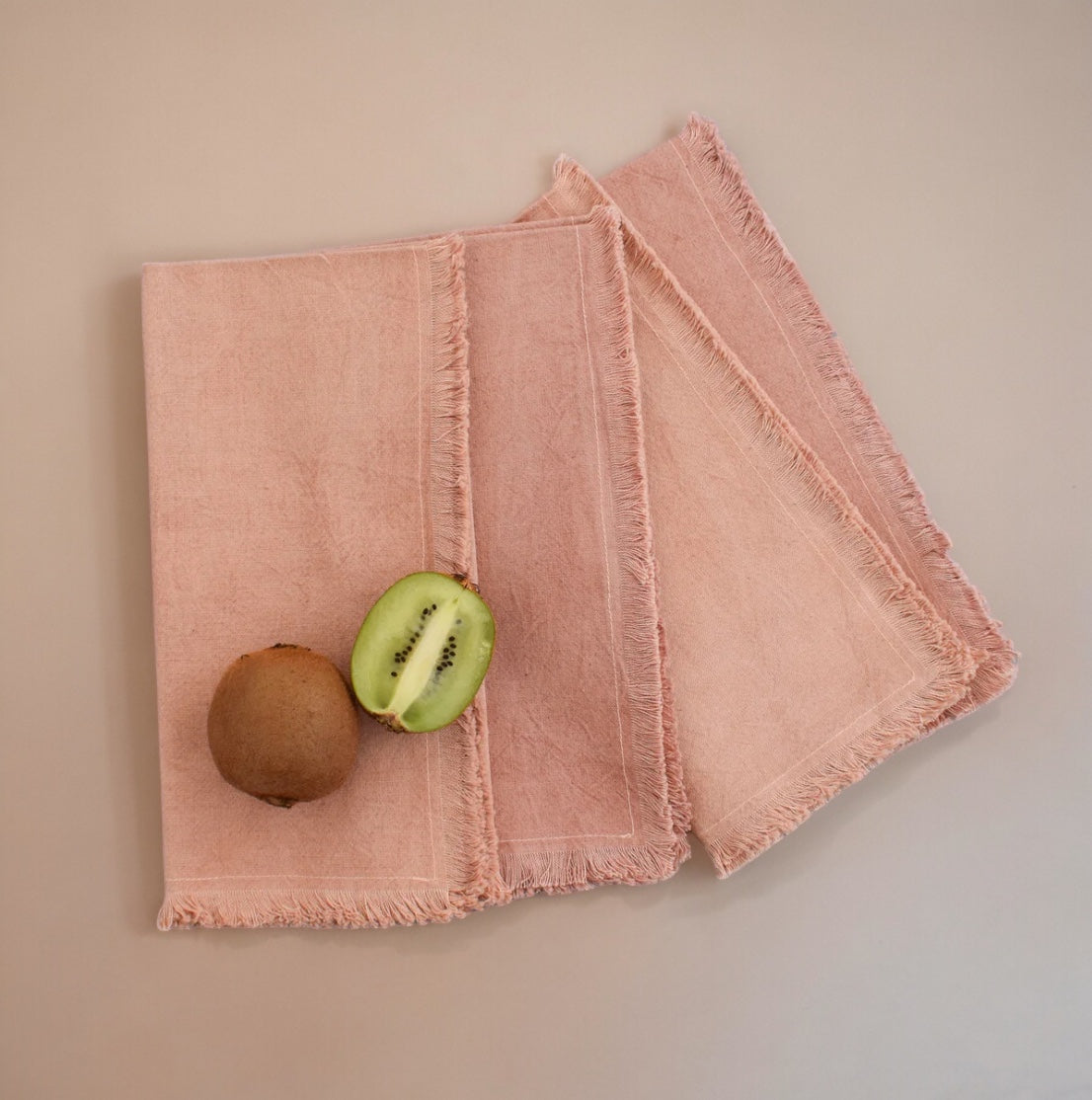 Rose Cotton Napkins (Set of 4) by CECILIADENADIE studio