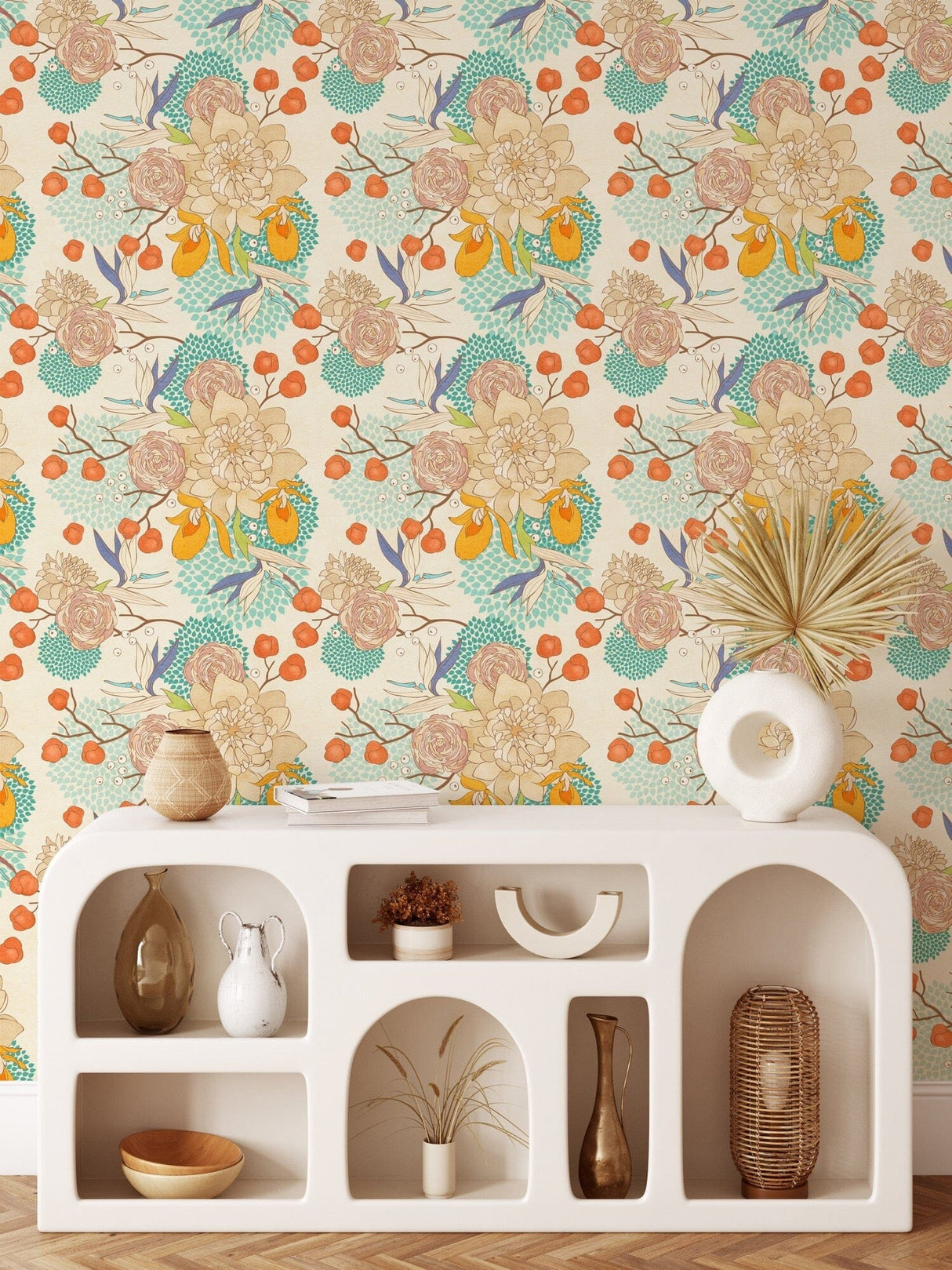 Vintage Floral Wallpaper Mural