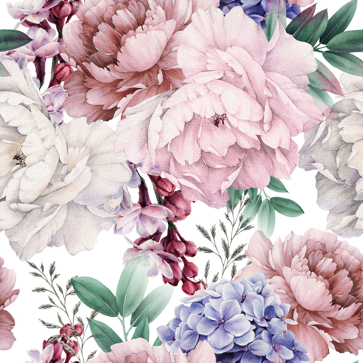 Purple Peony Bouquet Wallpaper