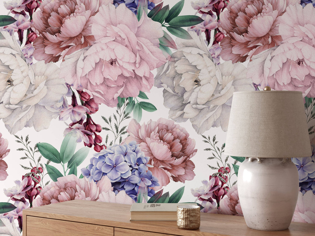 Purple Peony Bouquet Wallpaper