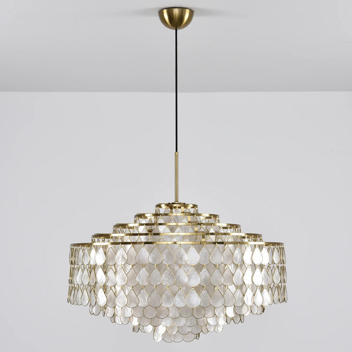 Teardrops Tiered Shell Pendant Light